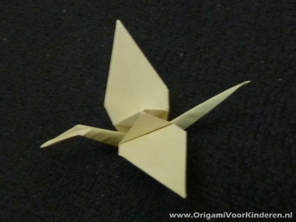 tuin Donau Volwassen Kraanvogel 1 (Wat moeilijker) - Origami Voor Kinderen