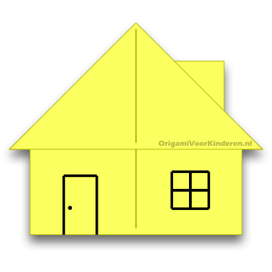 Korst Stap Maak los Huis 3 (Heel makkelijk) - Origami Voor Kinderen